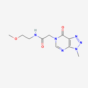 molecular formula C10H14N6O3 B6533080 N-(2-methoxyethyl)-2-{3-methyl-7-oxo-3H,6H,7H-[1,2,3]triazolo[4,5-d]pyrimidin-6-yl}acetamide CAS No. 1058197-25-3