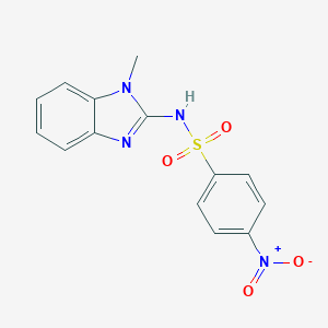 molecular formula C14H12N4O4S B065331 N-(1-Methyl-1H-benzimidazol-2-yl)-4-nitro-benzenesulfonamide CAS No. 193696-68-3