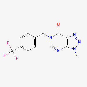molecular formula C13H10F3N5O B6533104 3-methyl-6-{[4-(trifluoromethyl)phenyl]methyl}-3H,6H,7H-[1,2,3]triazolo[4,5-d]pyrimidin-7-one CAS No. 1058197-28-6