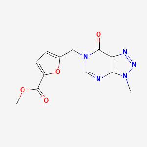 molecular formula C12H11N5O4 B6533105 methyl 5-({3-methyl-7-oxo-3H,6H,7H-[1,2,3]triazolo[4,5-d]pyrimidin-6-yl}methyl)furan-2-carboxylate CAS No. 1060181-99-8