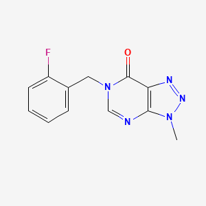 molecular formula C12H10FN5O B6533118 6-[(2-fluorophenyl)methyl]-3-methyl-3H,6H,7H-[1,2,3]triazolo[4,5-d]pyrimidin-7-one CAS No. 1058432-73-7