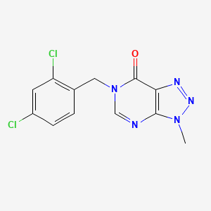 molecular formula C12H9Cl2N5O B6533128 6-[(2,4-dichlorophenyl)methyl]-3-methyl-3H,6H,7H-[1,2,3]triazolo[4,5-d]pyrimidin-7-one CAS No. 1058197-30-0