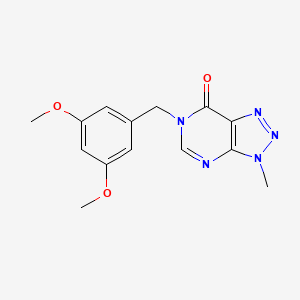 molecular formula C14H15N5O3 B6533132 6-[(3,5-dimethoxyphenyl)methyl]-3-methyl-3H,6H,7H-[1,2,3]triazolo[4,5-d]pyrimidin-7-one CAS No. 1070806-98-2