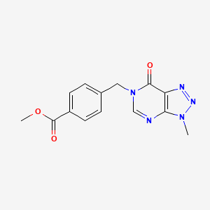 molecular formula C14H13N5O3 B6533134 methyl 4-({3-methyl-7-oxo-3H,6H,7H-[1,2,3]triazolo[4,5-d]pyrimidin-6-yl}methyl)benzoate CAS No. 1058432-76-0