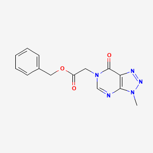 molecular formula C14H13N5O3 B6533146 benzyl 2-{3-methyl-7-oxo-3H,6H,7H-[1,2,3]triazolo[4,5-d]pyrimidin-6-yl}acetate CAS No. 1070806-99-3