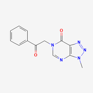 molecular formula C13H11N5O2 B6533153 3-methyl-6-(2-oxo-2-phenylethyl)-3H,6H,7H-[1,2,3]triazolo[4,5-d]pyrimidin-7-one CAS No. 1058432-77-1