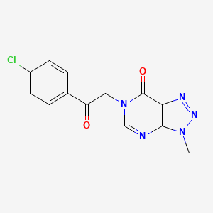 molecular formula C13H10ClN5O2 B6533160 6-[2-(4-chlorophenyl)-2-oxoethyl]-3-methyl-3H,6H,7H-[1,2,3]triazolo[4,5-d]pyrimidin-7-one CAS No. 1060182-31-1