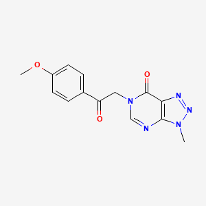 molecular formula C14H13N5O3 B6533167 6-[2-(4-methoxyphenyl)-2-oxoethyl]-3-methyl-3H,6H,7H-[1,2,3]triazolo[4,5-d]pyrimidin-7-one CAS No. 1058197-32-2