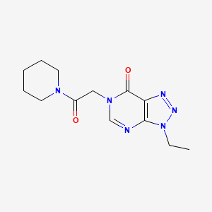 molecular formula C13H18N6O2 B6533181 3-ethyl-6-[2-oxo-2-(piperidin-1-yl)ethyl]-3H,6H,7H-[1,2,3]triazolo[4,5-d]pyrimidin-7-one CAS No. 1060182-55-9