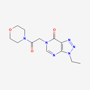 molecular formula C12H16N6O3 B6533189 3-ethyl-6-[2-(morpholin-4-yl)-2-oxoethyl]-3H,6H,7H-[1,2,3]triazolo[4,5-d]pyrimidin-7-one CAS No. 1070807-03-2