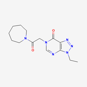 molecular formula C14H20N6O2 B6533191 6-[2-(azepan-1-yl)-2-oxoethyl]-3-ethyl-3H,6H,7H-[1,2,3]triazolo[4,5-d]pyrimidin-7-one CAS No. 1058197-35-5