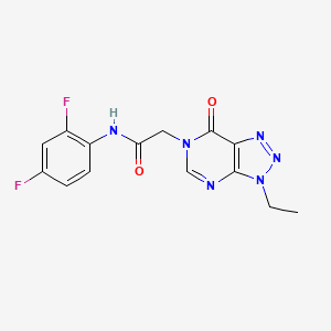 molecular formula C14H12F2N6O2 B6533209 N-(2,4-difluorophenyl)-2-{3-ethyl-7-oxo-3H,6H,7H-[1,2,3]triazolo[4,5-d]pyrimidin-6-yl}acetamide CAS No. 1060183-11-0