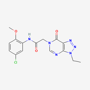 molecular formula C15H15ClN6O3 B6533230 N-(5-chloro-2-methoxyphenyl)-2-{3-ethyl-7-oxo-3H,6H,7H-[1,2,3]triazolo[4,5-d]pyrimidin-6-yl}acetamide CAS No. 1058432-96-4