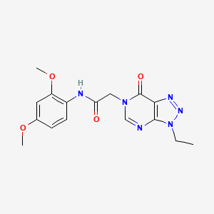 molecular formula C16H18N6O4 B6533231 N-(2,4-dimethoxyphenyl)-2-{3-ethyl-7-oxo-3H,6H,7H-[1,2,3]triazolo[4,5-d]pyrimidin-6-yl}acetamide CAS No. 1058197-44-6