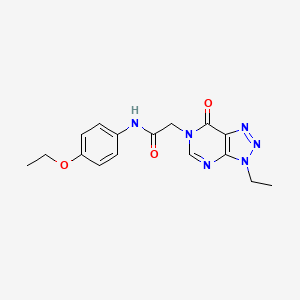 molecular formula C16H18N6O3 B6533235 N-(4-ethoxyphenyl)-2-{3-ethyl-7-oxo-3H,6H,7H-[1,2,3]triazolo[4,5-d]pyrimidin-6-yl}acetamide CAS No. 1060183-27-8