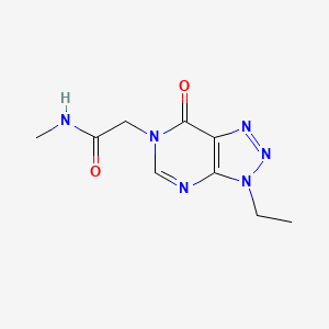 molecular formula C9H12N6O2 B6533286 2-{3-ethyl-7-oxo-3H,6H,7H-[1,2,3]triazolo[4,5-d]pyrimidin-6-yl}-N-methylacetamide CAS No. 1070807-20-3