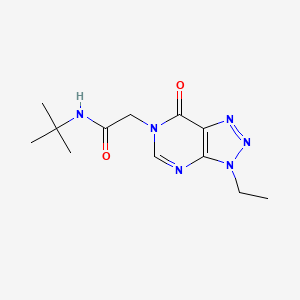 molecular formula C12H18N6O2 B6533307 N-tert-butyl-2-{3-ethyl-7-oxo-3H,6H,7H-[1,2,3]triazolo[4,5-d]pyrimidin-6-yl}acetamide CAS No. 1070807-21-4
