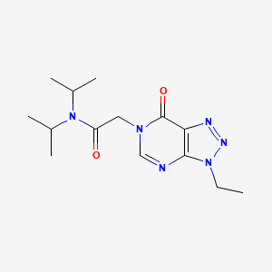 molecular formula C14H22N6O2 B6533309 2-{3-ethyl-7-oxo-3H,6H,7H-[1,2,3]triazolo[4,5-d]pyrimidin-6-yl}-N,N-bis(propan-2-yl)acetamide CAS No. 1058433-19-4