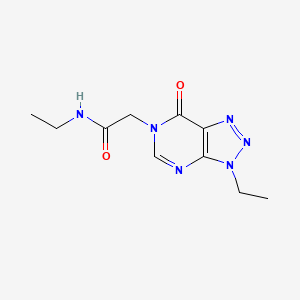 molecular formula C10H14N6O2 B6533319 N-ethyl-2-{3-ethyl-7-oxo-3H,6H,7H-[1,2,3]triazolo[4,5-d]pyrimidin-6-yl}acetamide CAS No. 1070807-23-6