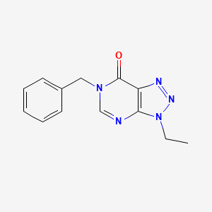 molecular formula C13H13N5O B6533329 6-benzyl-3-ethyl-3H,6H,7H-[1,2,3]triazolo[4,5-d]pyrimidin-7-one CAS No. 1058197-56-0