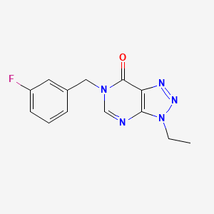 molecular formula C13H12FN5O B6533332 3-ethyl-6-[(3-fluorophenyl)methyl]-3H,6H,7H-[1,2,3]triazolo[4,5-d]pyrimidin-7-one CAS No. 1060184-22-6