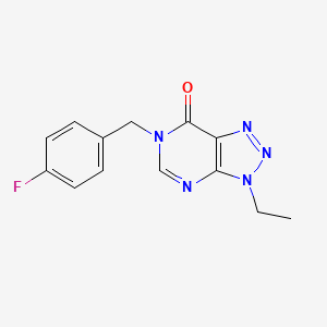 molecular formula C13H12FN5O B6533335 3-ethyl-6-[(4-fluorophenyl)methyl]-3H,6H,7H-[1,2,3]triazolo[4,5-d]pyrimidin-7-one CAS No. 1070807-24-7