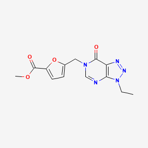 molecular formula C13H13N5O4 B6533337 methyl 5-({3-ethyl-7-oxo-3H,6H,7H-[1,2,3]triazolo[4,5-d]pyrimidin-6-yl}methyl)furan-2-carboxylate CAS No. 1060184-46-4