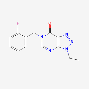 molecular formula C13H12FN5O B6533338 3-ethyl-6-[(2-fluorophenyl)methyl]-3H,6H,7H-[1,2,3]triazolo[4,5-d]pyrimidin-7-one CAS No. 1058197-60-6