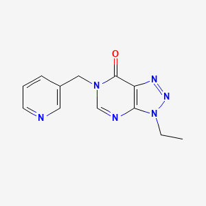 molecular formula C12H12N6O B6533349 3-ethyl-6-[(pyridin-3-yl)methyl]-3H,6H,7H-[1,2,3]triazolo[4,5-d]pyrimidin-7-one CAS No. 1060184-54-4