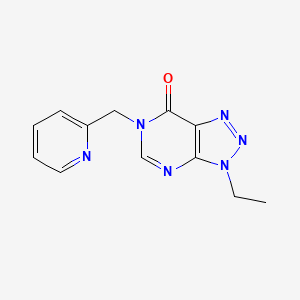 molecular formula C12H12N6O B6533356 3-ethyl-6-[(pyridin-2-yl)methyl]-3H,6H,7H-[1,2,3]triazolo[4,5-d]pyrimidin-7-one CAS No. 1060184-62-4