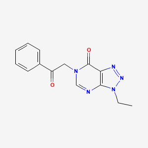 molecular formula C14H13N5O2 B6533371 3-ethyl-6-(2-oxo-2-phenylethyl)-3H,6H,7H-[1,2,3]triazolo[4,5-d]pyrimidin-7-one CAS No. 1058197-63-9
