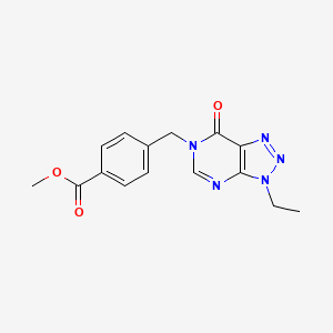 molecular formula C15H15N5O3 B6533379 methyl 4-({3-ethyl-7-oxo-3H,6H,7H-[1,2,3]triazolo[4,5-d]pyrimidin-6-yl}methyl)benzoate CAS No. 1058197-62-8