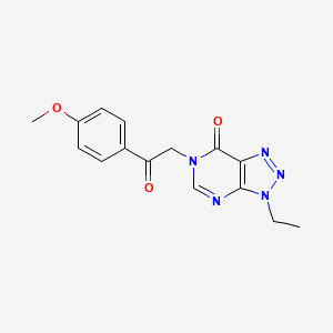 molecular formula C15H15N5O3 B6533381 3-ethyl-6-[2-(4-methoxyphenyl)-2-oxoethyl]-3H,6H,7H-[1,2,3]triazolo[4,5-d]pyrimidin-7-one CAS No. 1070807-31-6