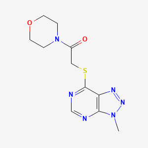 molecular formula C11H14N6O2S B6533410 2-({3-methyl-3H-[1,2,3]triazolo[4,5-d]pyrimidin-7-yl}sulfanyl)-1-(morpholin-4-yl)ethan-1-one CAS No. 1058197-66-2