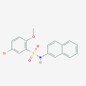molecular formula C17H14BrNO3S B6533423 5-bromo-2-methoxy-N-(naphthalen-2-yl)benzene-1-sulfonamide CAS No. 1177670-13-1