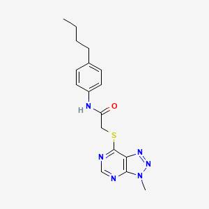 molecular formula C17H20N6OS B6533468 N-(4-butylphenyl)-2-({3-methyl-3H-[1,2,3]triazolo[4,5-d]pyrimidin-7-yl}sulfanyl)acetamide CAS No. 1058433-54-7