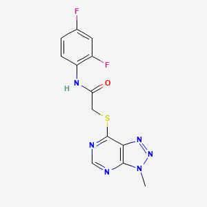 molecular formula C13H10F2N6OS B6533476 N-(2,4-difluorophenyl)-2-({3-methyl-3H-[1,2,3]triazolo[4,5-d]pyrimidin-7-yl}sulfanyl)acetamide CAS No. 1070807-40-7