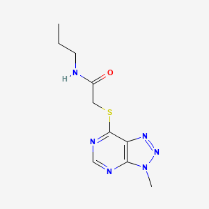 molecular formula C10H14N6OS B6533517 2-({3-methyl-3H-[1,2,3]triazolo[4,5-d]pyrimidin-7-yl}sulfanyl)-N-propylacetamide CAS No. 1058495-74-1