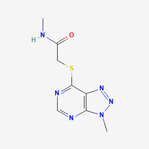 molecular formula C8H10N6OS B6533523 N-methyl-2-({3-methyl-3H-[1,2,3]triazolo[4,5-d]pyrimidin-7-yl}sulfanyl)acetamide CAS No. 1058238-58-6