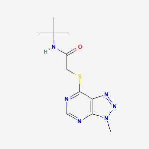 molecular formula C11H16N6OS B6533542 N-tert-butyl-2-({3-methyl-3H-[1,2,3]triazolo[4,5-d]pyrimidin-7-yl}sulfanyl)acetamide CAS No. 1058238-59-7