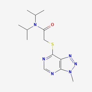 2-({3-methyl-3H-[1,2,3]triazolo[4,5-d]pyrimidin-7-yl}sulfanyl)-N,N-bis(propan-2-yl)acetamide