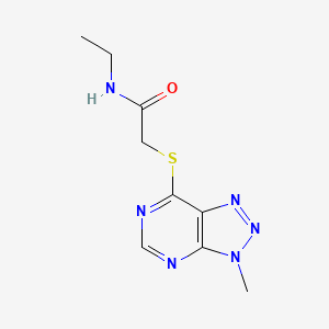 molecular formula C9H12N6OS B6533553 N-ethyl-2-({3-methyl-3H-[1,2,3]triazolo[4,5-d]pyrimidin-7-yl}sulfanyl)acetamide CAS No. 1060203-22-6