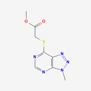 molecular formula C8H9N5O2S B6533567 methyl 2-({3-methyl-3H-[1,2,3]triazolo[4,5-d]pyrimidin-7-yl}sulfanyl)acetate CAS No. 1058231-83-6