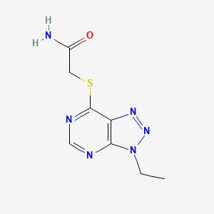 2-({3-ethyl-3H-[1,2,3]triazolo[4,5-d]pyrimidin-7-yl}sulfanyl)acetamide
