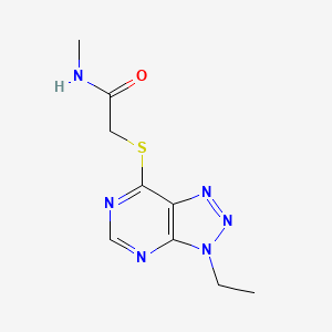 molecular formula C9H12N6OS B6533581 2-({3-ethyl-3H-[1,2,3]triazolo[4,5-d]pyrimidin-7-yl}sulfanyl)-N-methylacetamide CAS No. 1058496-38-0