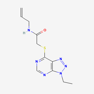 molecular formula C11H14N6OS B6533583 2-({3-ethyl-3H-[1,2,3]triazolo[4,5-d]pyrimidin-7-yl}sulfanyl)-N-(prop-2-en-1-yl)acetamide CAS No. 1058232-04-4