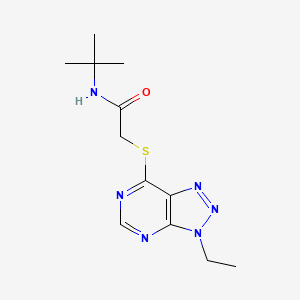 molecular formula C12H18N6OS B6533595 N-tert-butyl-2-({3-ethyl-3H-[1,2,3]triazolo[4,5-d]pyrimidin-7-yl}sulfanyl)acetamide CAS No. 1058238-89-3