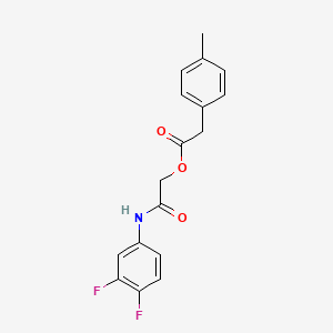 molecular formula C17H15F2NO3 B6533628 [(3,4-difluorophenyl)carbamoyl]methyl 2-(4-methylphenyl)acetate CAS No. 1794904-43-0