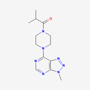 molecular formula C13H19N7O B6533634 2-methyl-1-(4-{3-methyl-3H-[1,2,3]triazolo[4,5-d]pyrimidin-7-yl}piperazin-1-yl)propan-1-one CAS No. 1058496-62-0