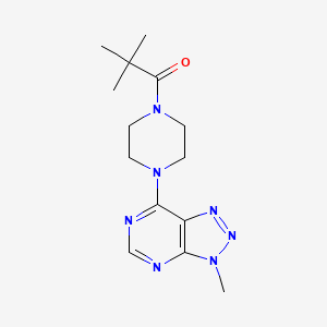 molecular formula C14H21N7O B6533638 2,2-dimethyl-1-(4-{3-methyl-3H-[1,2,3]triazolo[4,5-d]pyrimidin-7-yl}piperazin-1-yl)propan-1-one CAS No. 1058239-00-1